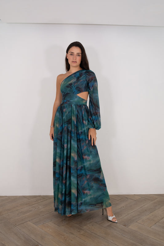 Blue/Green Maxi Dress