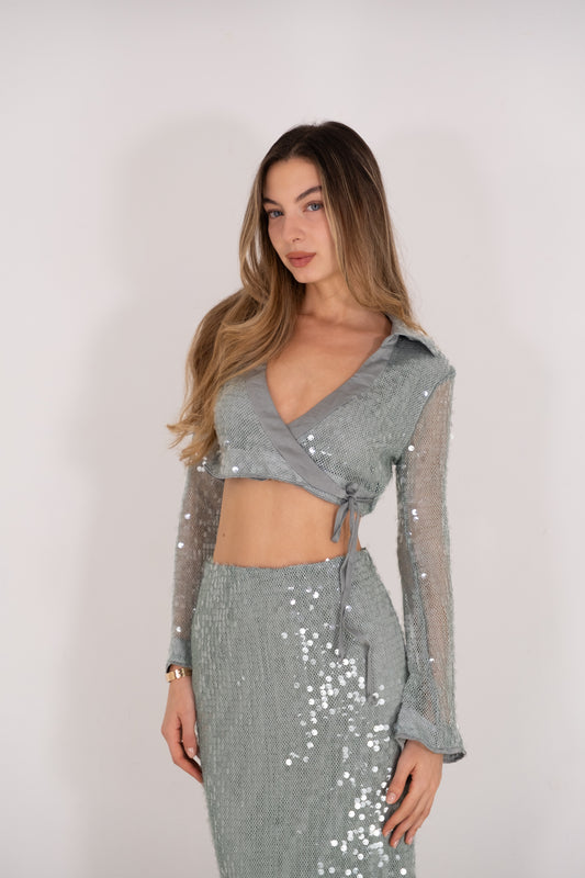 Sage Sequin Set