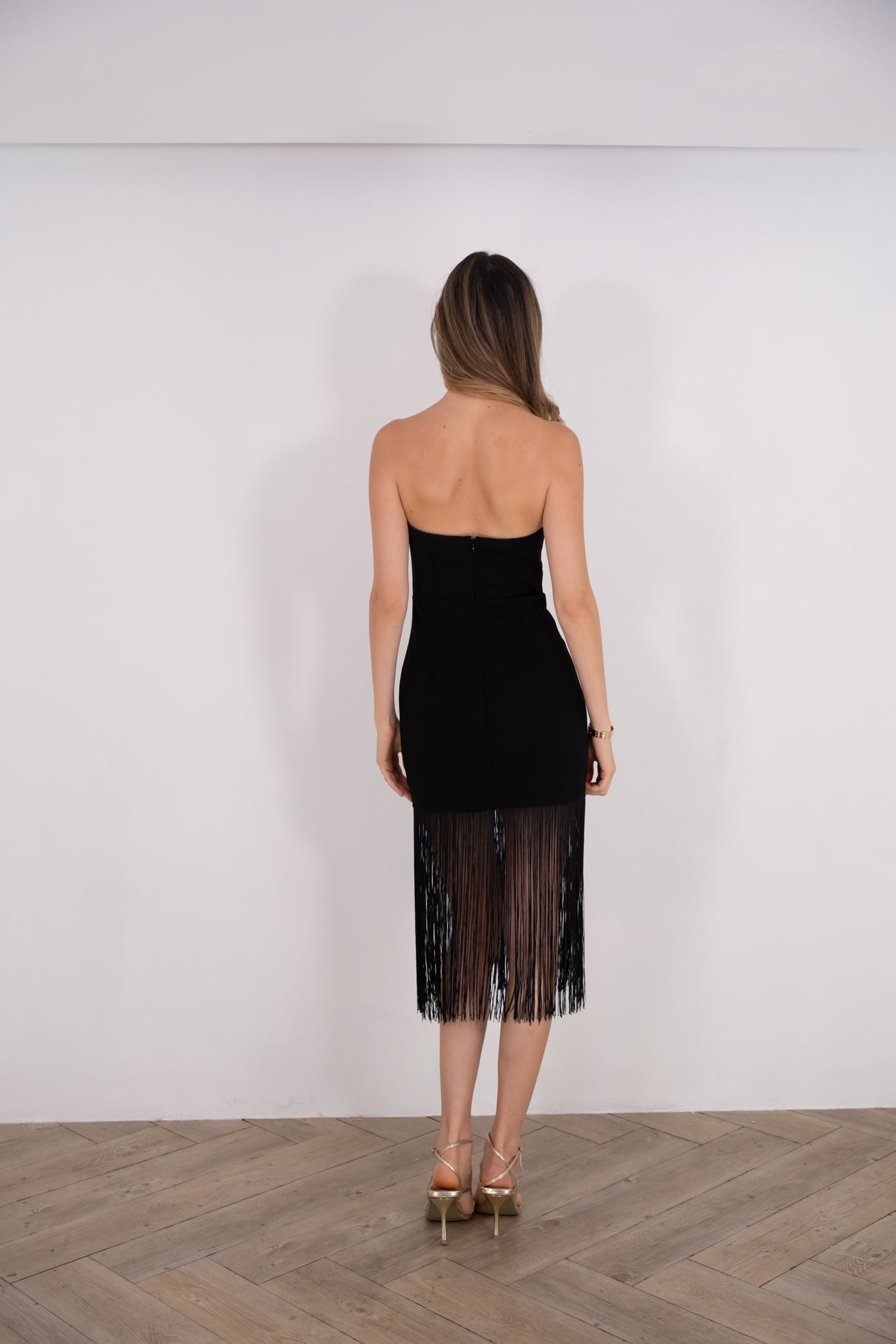 Black Fringed Mini Dress