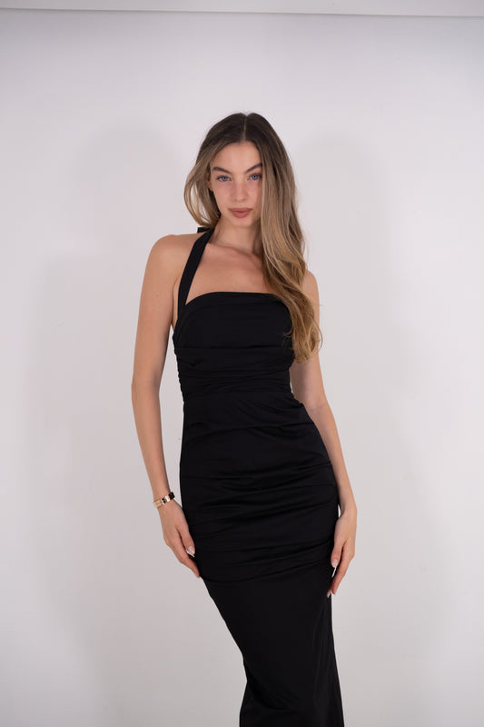 Black Halter Pencil Dress