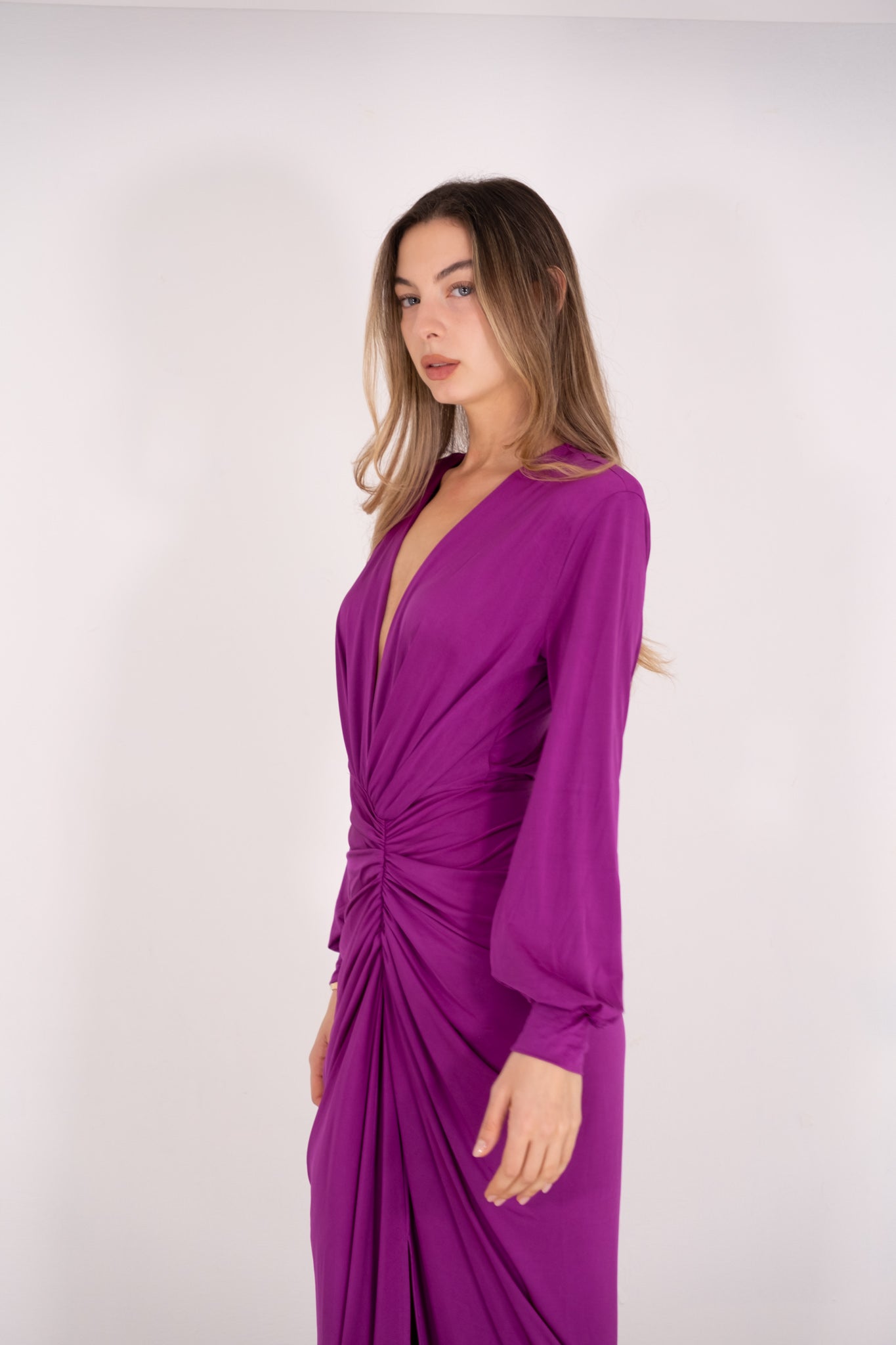 Orchid Long Sleeve Maxi Dress