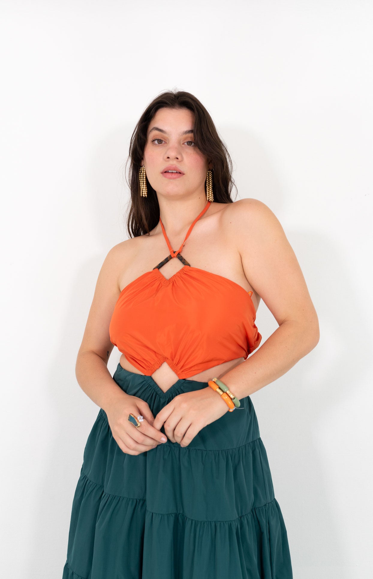 Orange/Keil Cut Out Maxi Dress