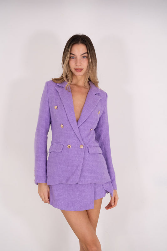 Lavender Blazer Skort Set