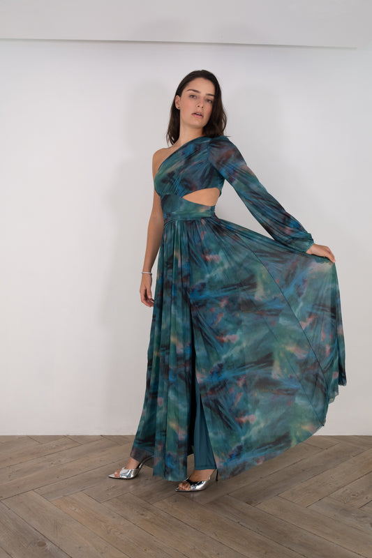 Blue/Green Maxi Dress