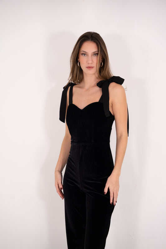 Black Velvet Jumpsuit