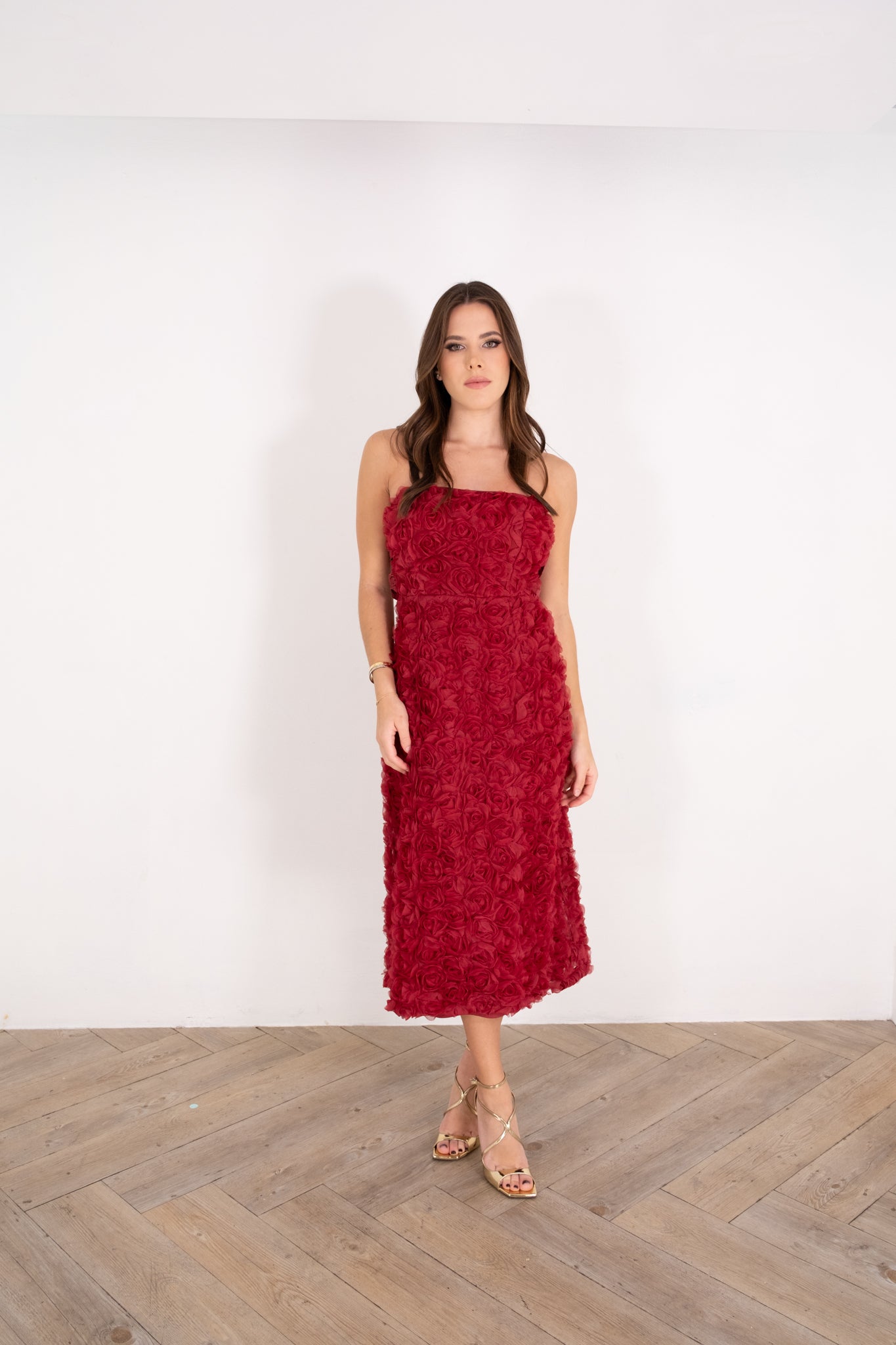 Burgundy Floral Dress