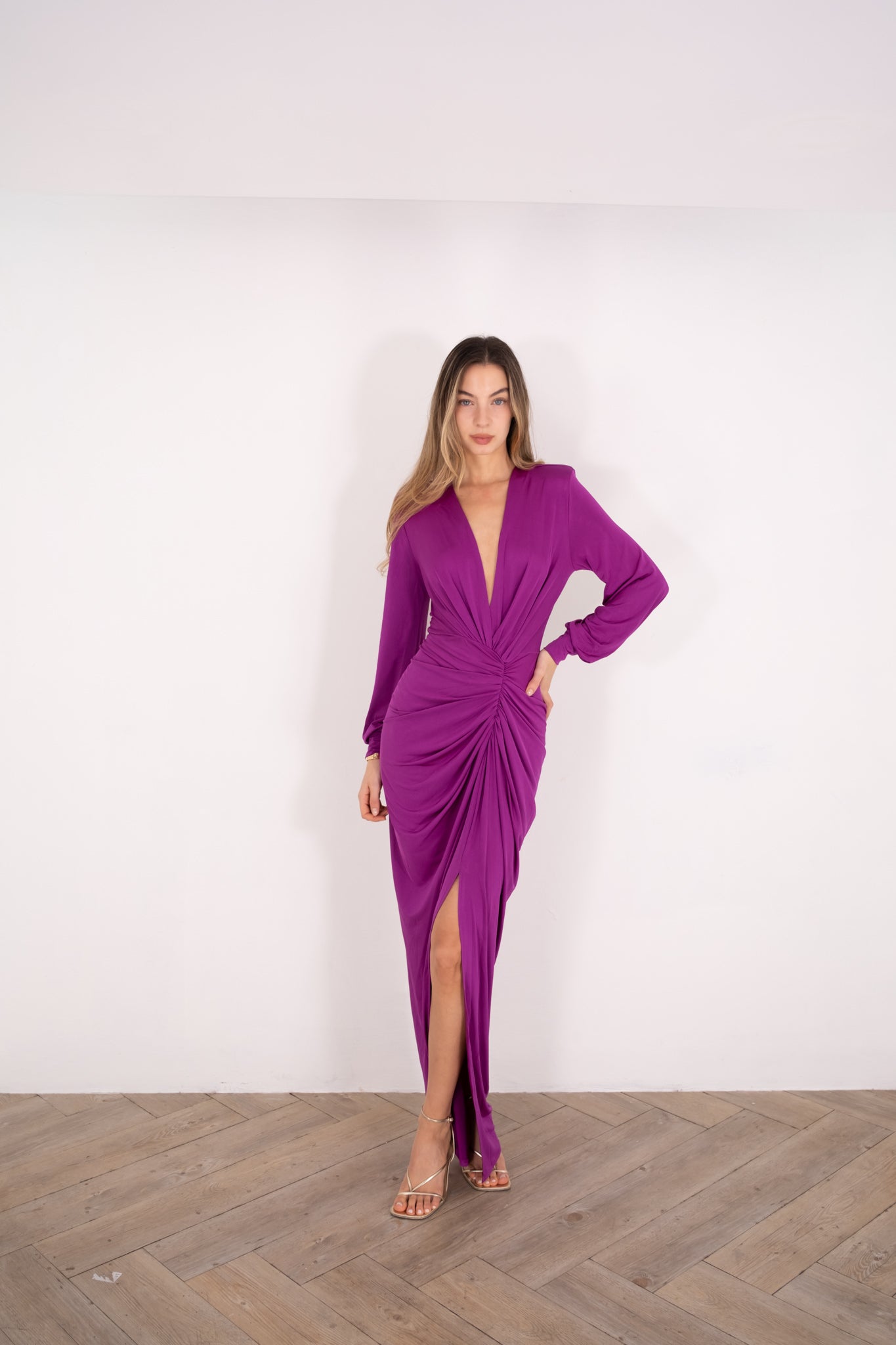 Orchid Long Sleeve Maxi Dress